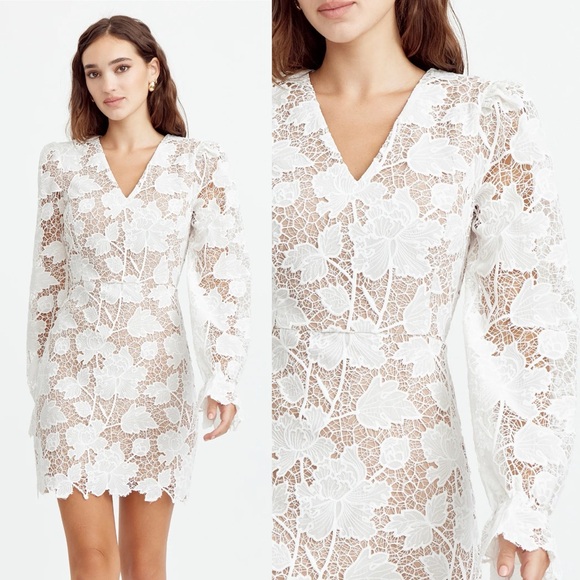 NWT Anthropologie Adelyn Rae Karli Lace White Dress Sz XL - Picture 4 of 8